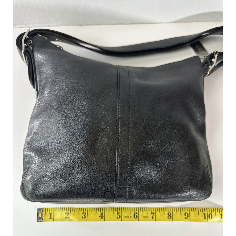 Coach Black Leather Slim Legacy Crossbody Shoulder Bag Adjustable 9326 Purse - Picture 5 of 16